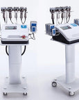 Two 6 in 1 Cavitation Machine with Lipo Laser sit on salon trolley