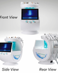 Front Rear and Side View of Smart Ice Blue PLUS Hydra Facial Machine 