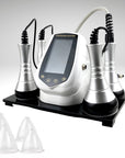 Cavitation Machine with Four Metal Probes Sits in Black Base Stand, Four Vacuum Cups