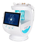 White color beauty device Ice blue 7 in 1 dermabrasion machine