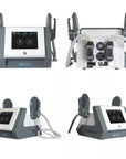 Front, back and side views of EMSZERO portable body sculpting machine 