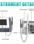 Instrument Details, front and back, emszero body sculpting machine 